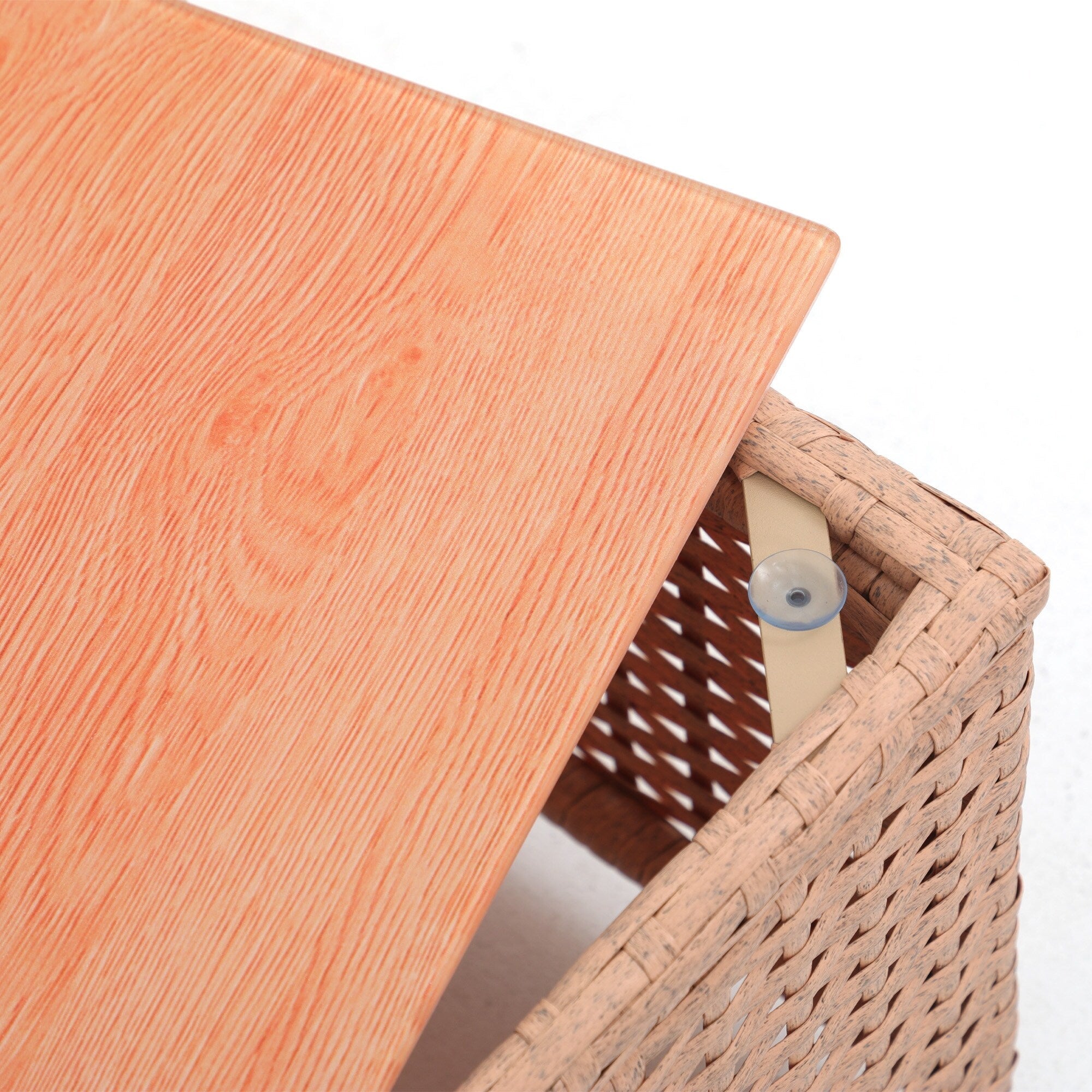 5-piece Outdoor Wicker Sectional Sofa Set with Cushions