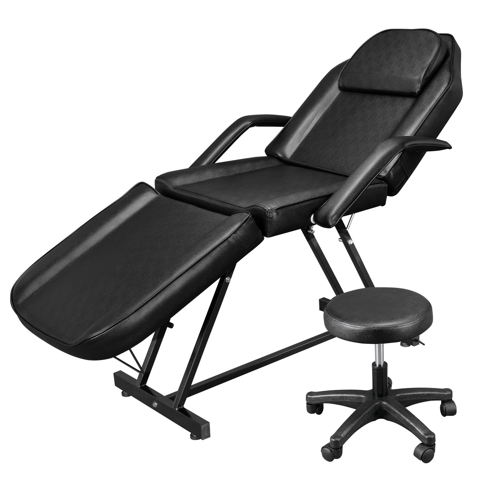 73 Adjustable Beauty Salon Spa Massage Bed Tattoo Chair with Stool