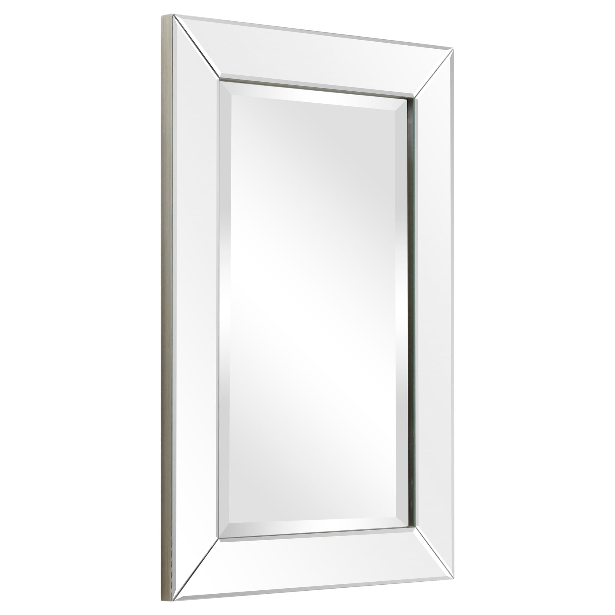 Beveled Rectangular Clear HD Wall Mounted Mirror for Bathroom, Vanity, Bedroom Mirrors, 3 sizes