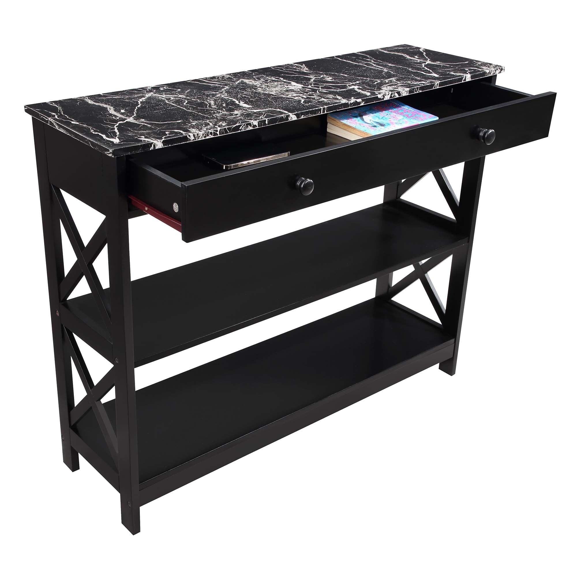 Convenience Concepts Oxford 1 Drawer Console Table with Shelves