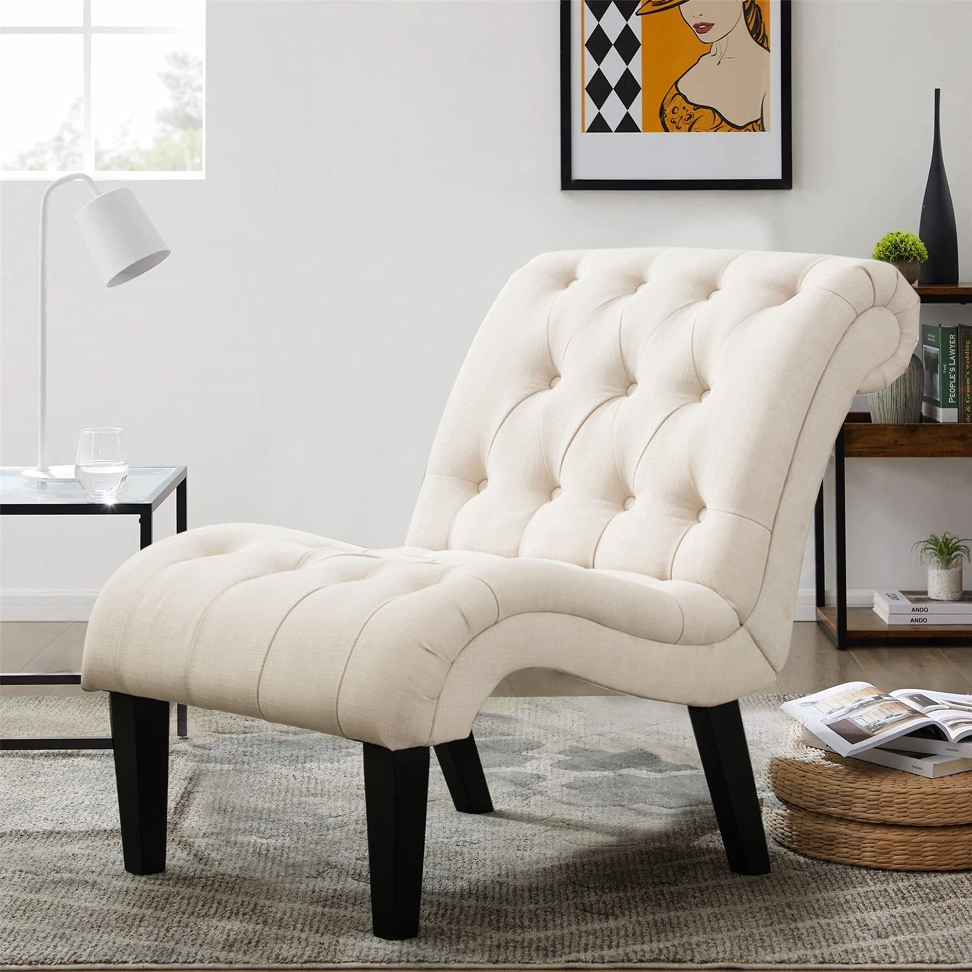 Chaise Lounge Couch Upholstered Accent Chair for Bedroom Living Room Chairs