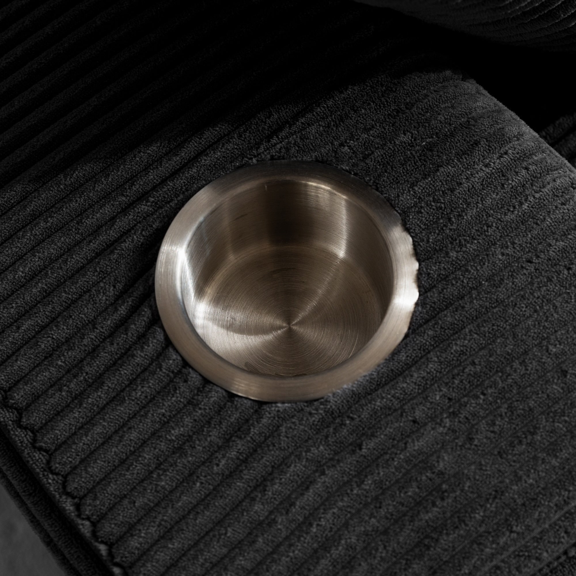 Corduroy Upholstered Memory Foam Sofa With Ottoman Upholstered Bean Bag Couch - 48.4Lx67.7Wx24.4H