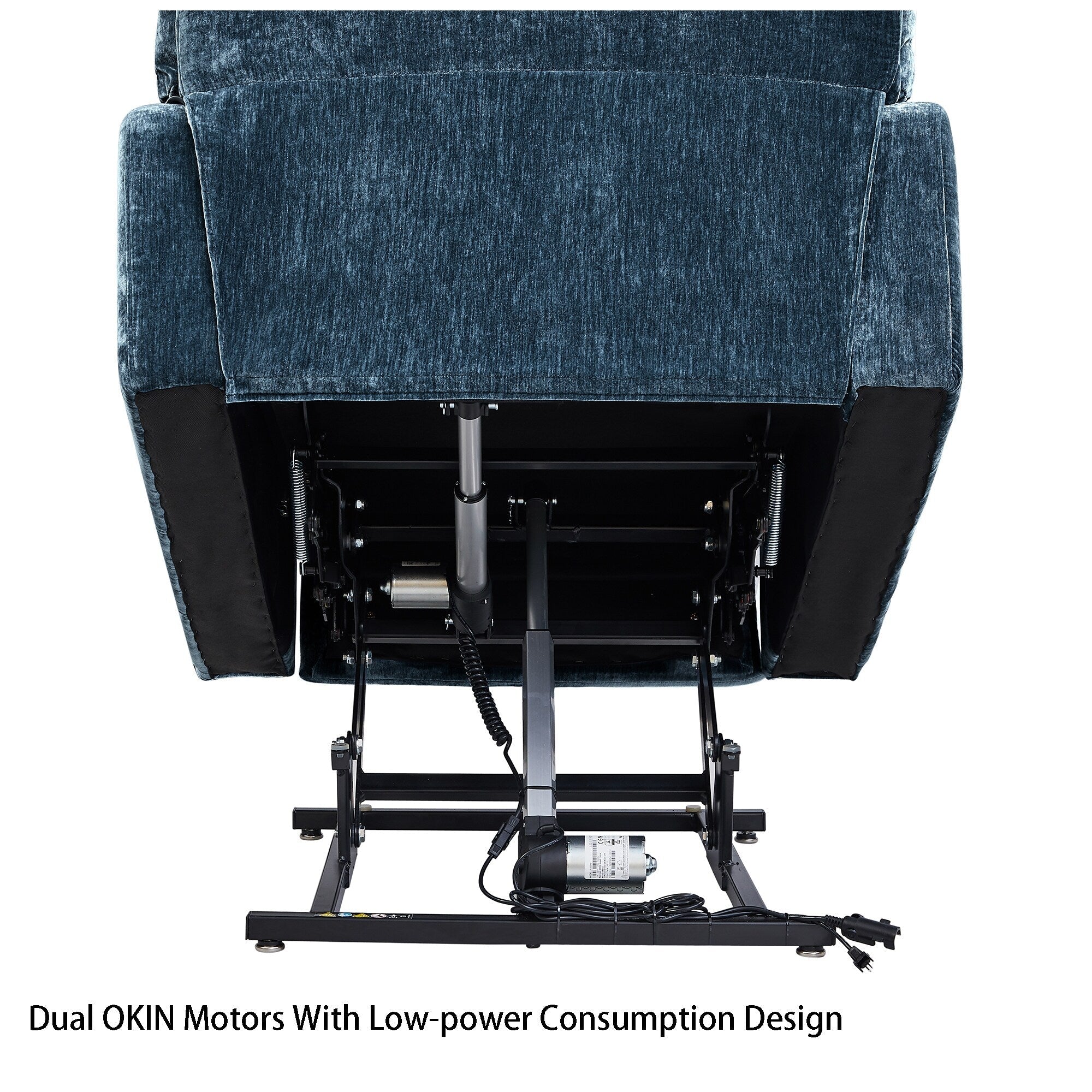 Dual OKIN Motor Lift Recliner for Seniors with Heating, Massage, 180¡ã Lay Flat, and Adjustable Backrest/Footrest