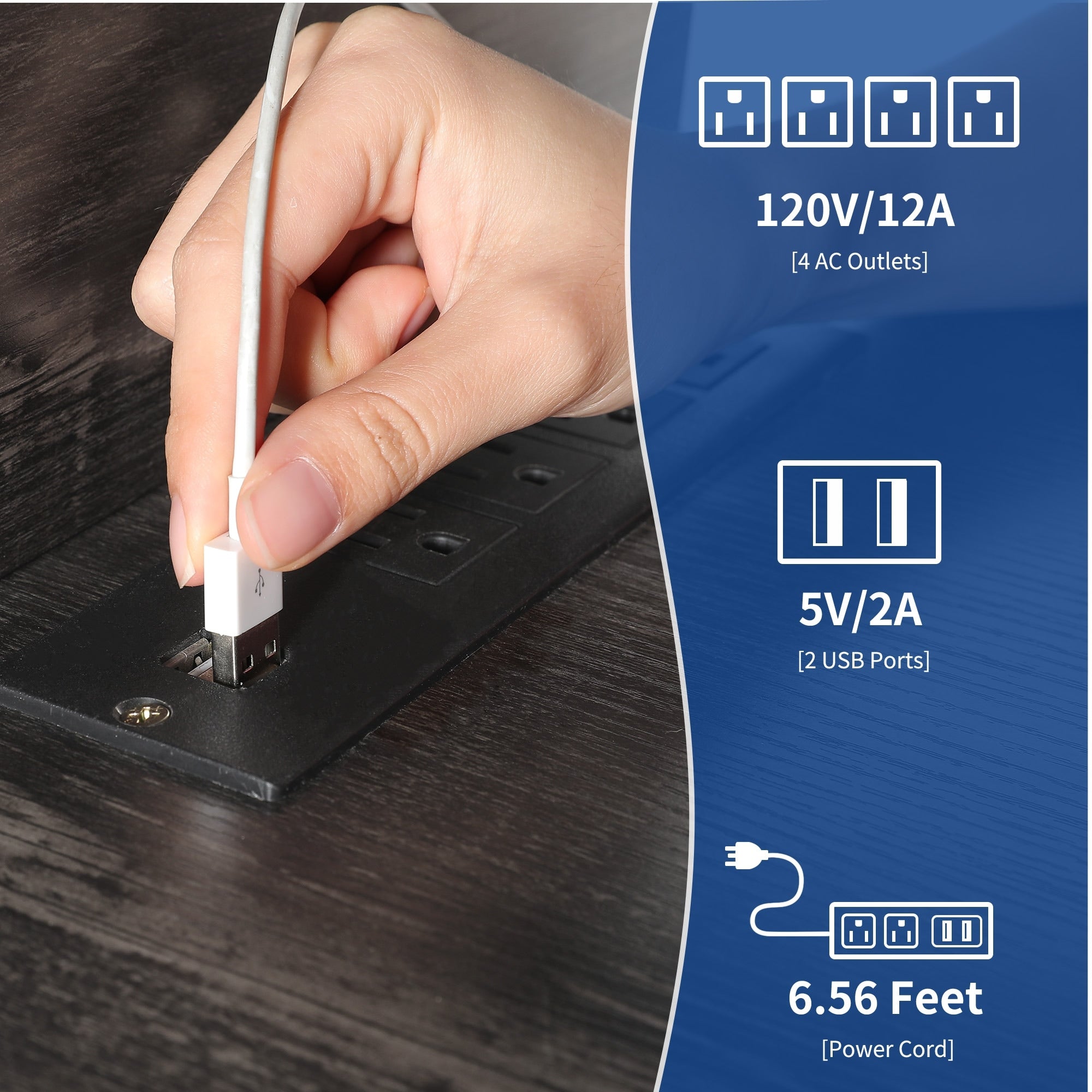 Farmhouse TV Stand for up to 65 TV with Doors and Open Shelves Media Console Power Outlet