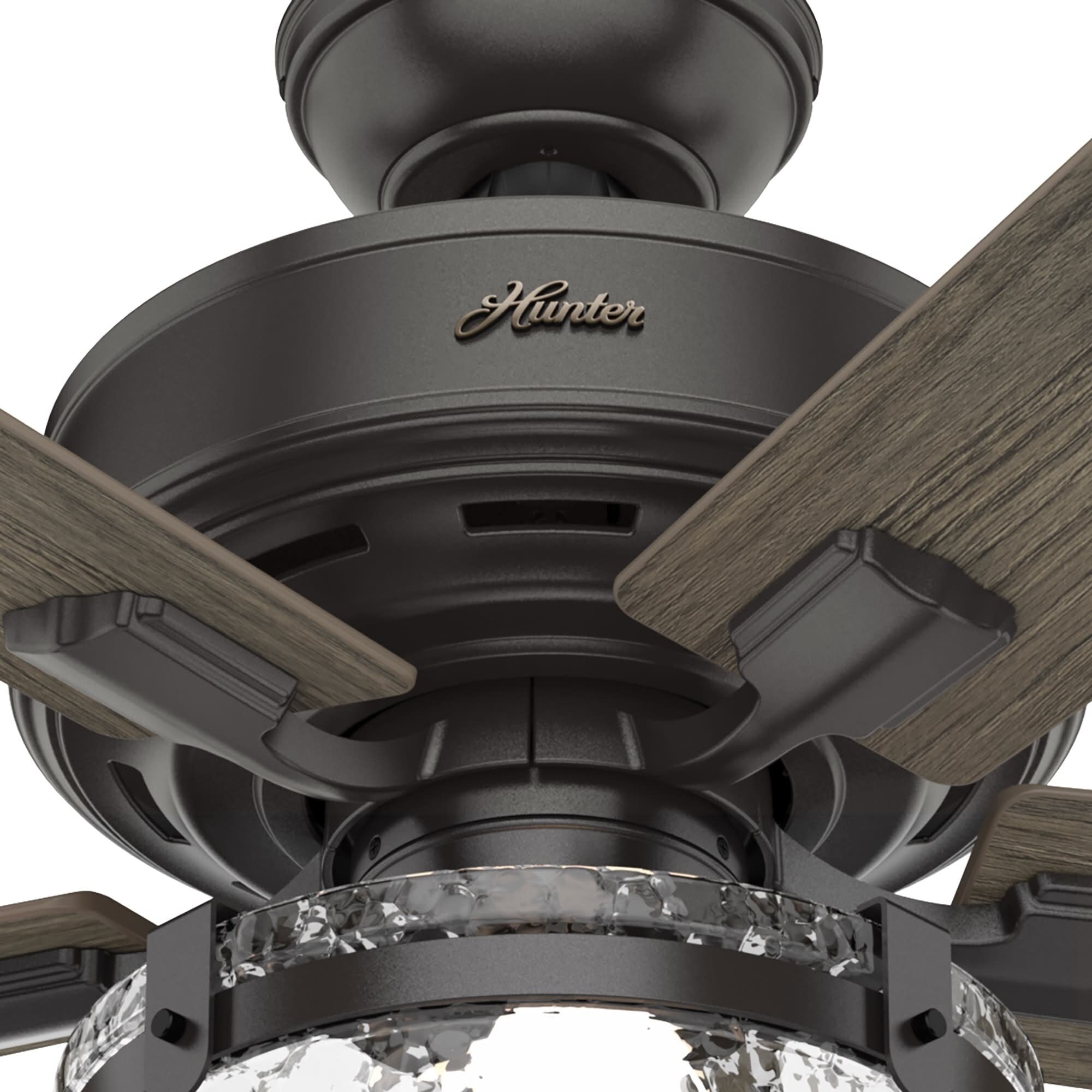 Hunter 52 Canyon Ridge Indoor / Outdoor Ceiling Fan LED Light, Handheld Remote - Farmhouse, Rustic, Industrial