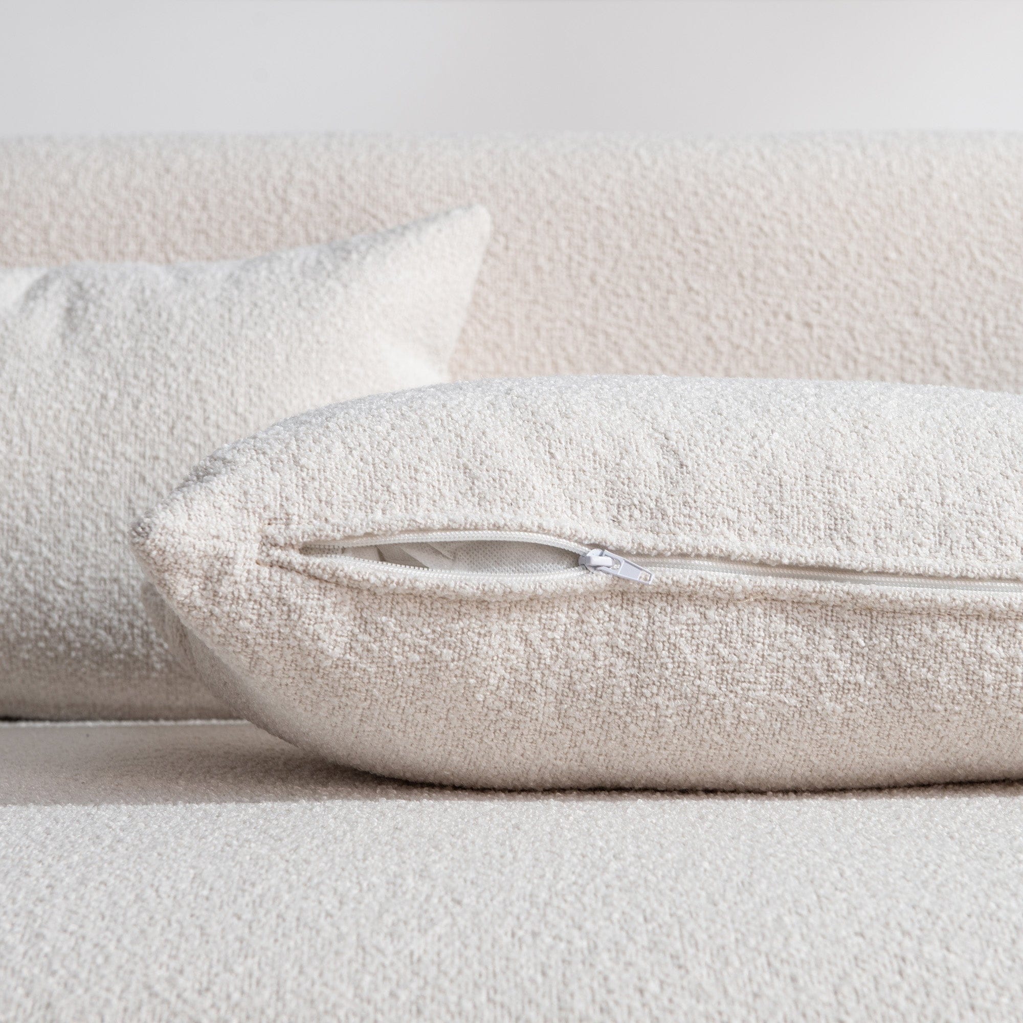 KINWELL Boucle Upholstered 2-Seats Loveseat with Pillows