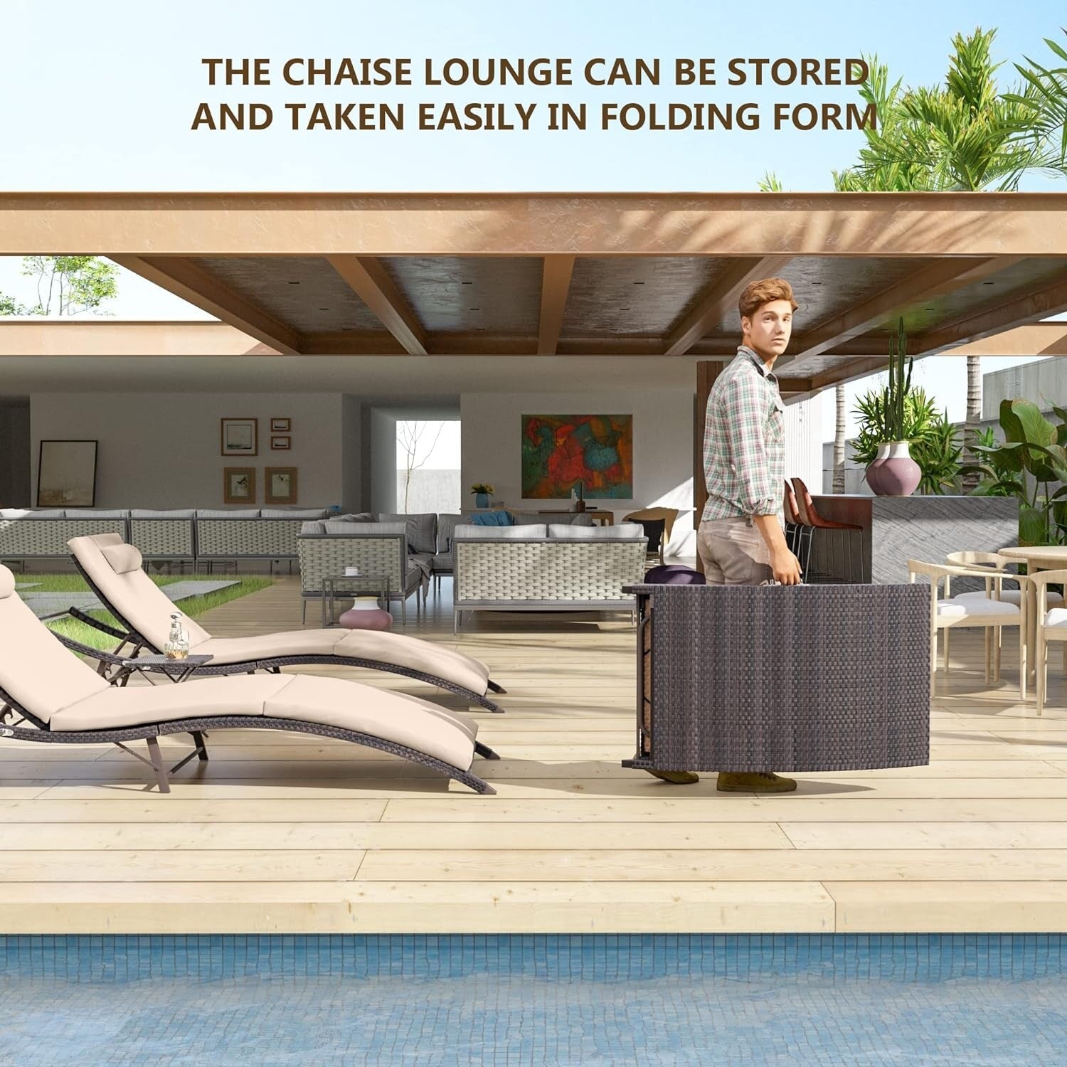 Kullavik 3-PiecesOutdoor Chaise Lounge Set