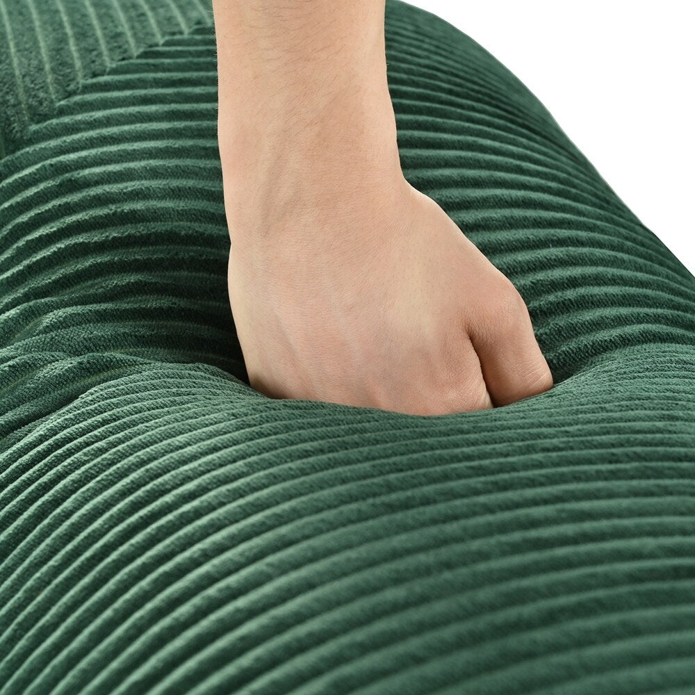 L-Shaped Modular Sofa Bed in Corduroy Fabric