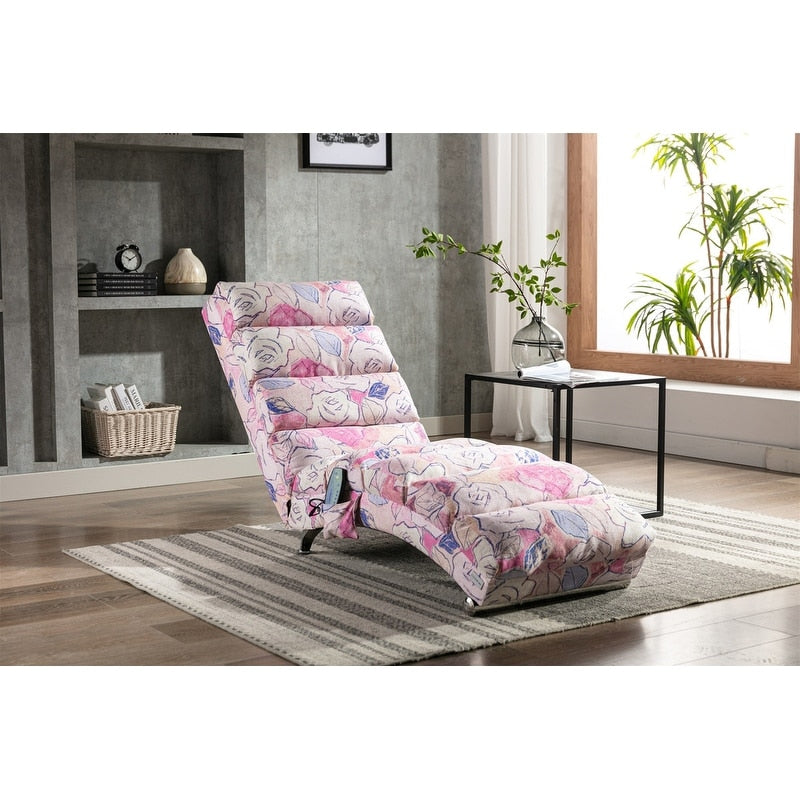 Linen Massage recliner Interior with remote control, ergonomic electric massage recliner, 5 modes
