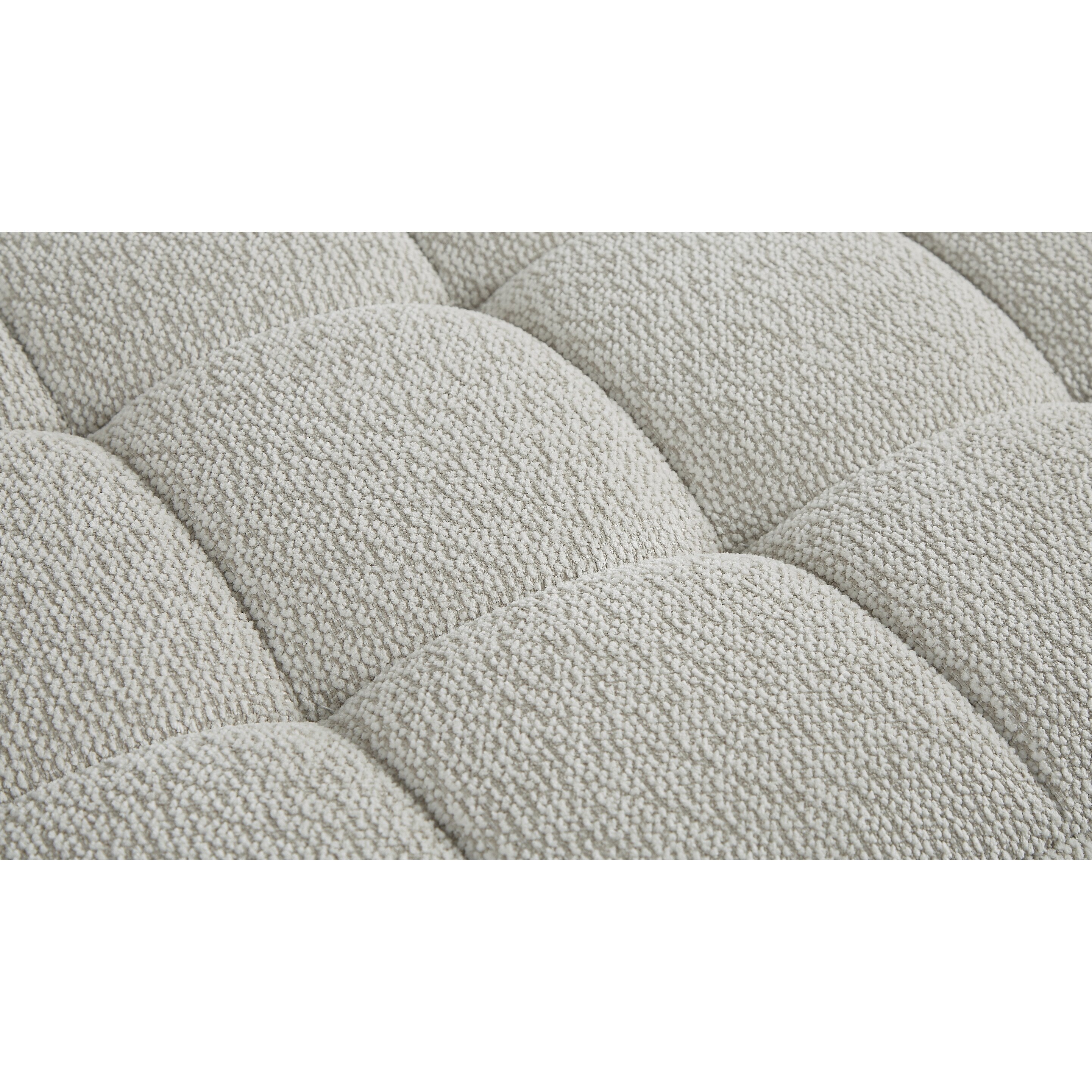 Liyasi 2 Seater Full Compression Sofa Beige Lychee Velvet No Assembly Required