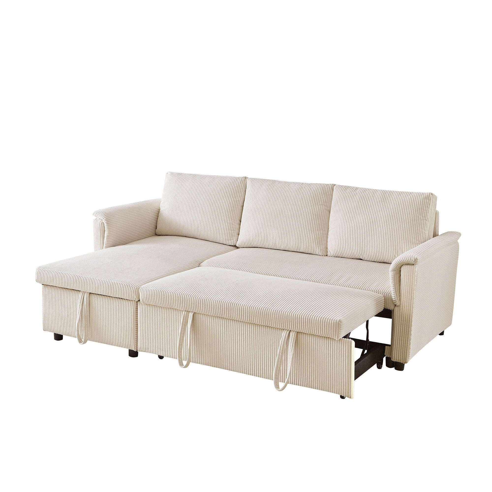 Loveseat Sofa with Chaise Lounge L-Shaped Modular Convertible Sofa with Storage Chaise