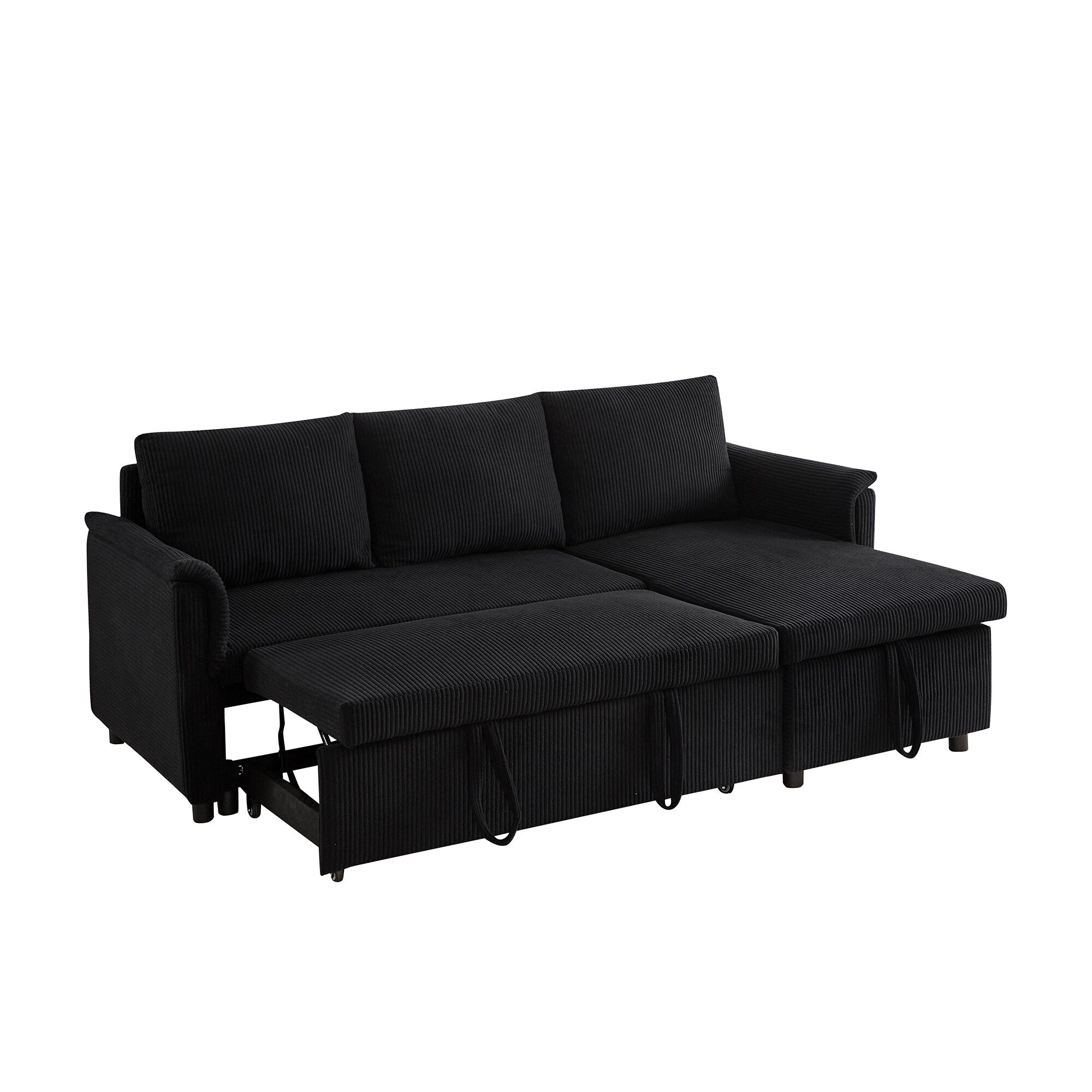 Loveseat Sofa with Chaise Lounge L-Shaped Modular Convertible Sofa with Storage Chaise