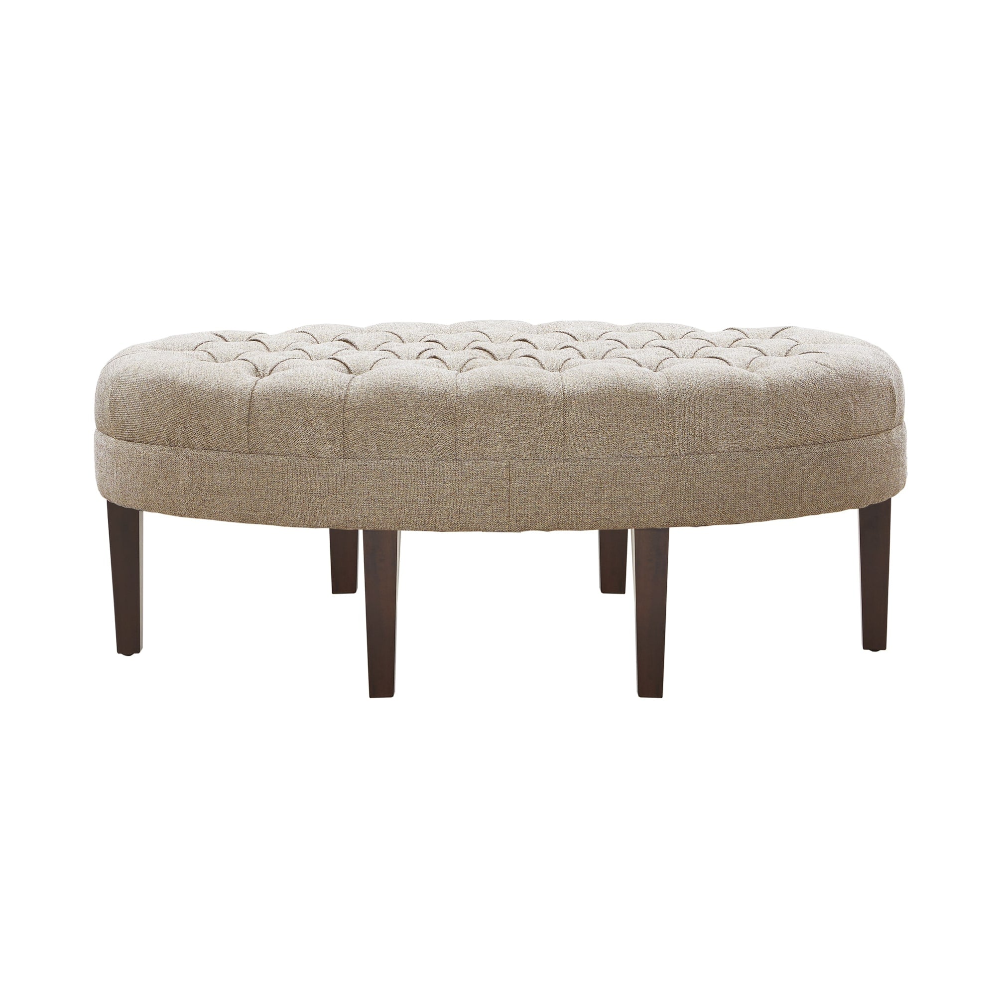 Madision Park Chase Surfboard Tufted Upholstered Ottoman with Solid Wood