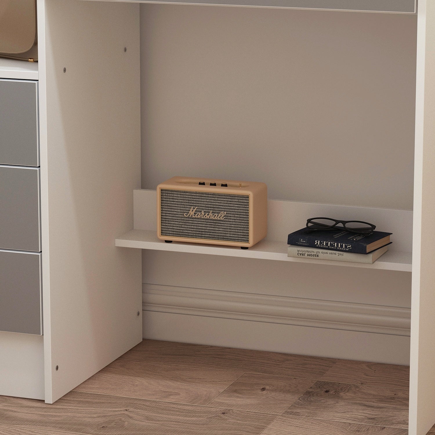 Makeup Vanity Set with Mirror and stool