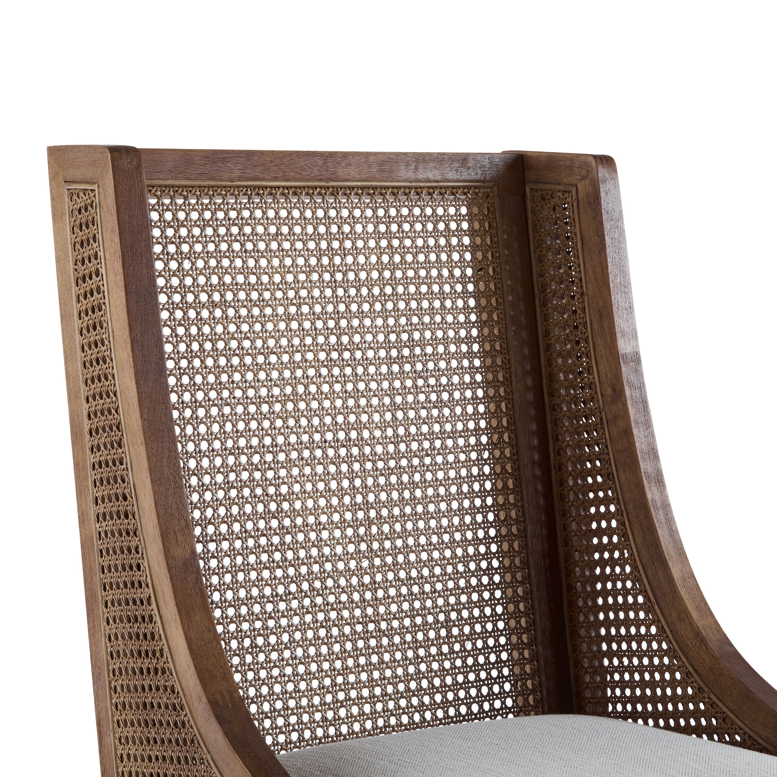 Maurers Cane and Wood Upholstered Dining Chairs (Set of 2) by Christopher Knight Home