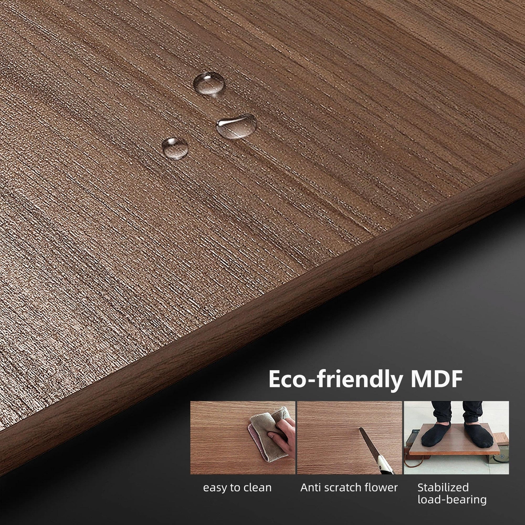 Mid-Century Modern TV Stand with 4 Doors Storage Cabinets, Fits TVs Up to 100 Inches, Living Room Entertainment Center