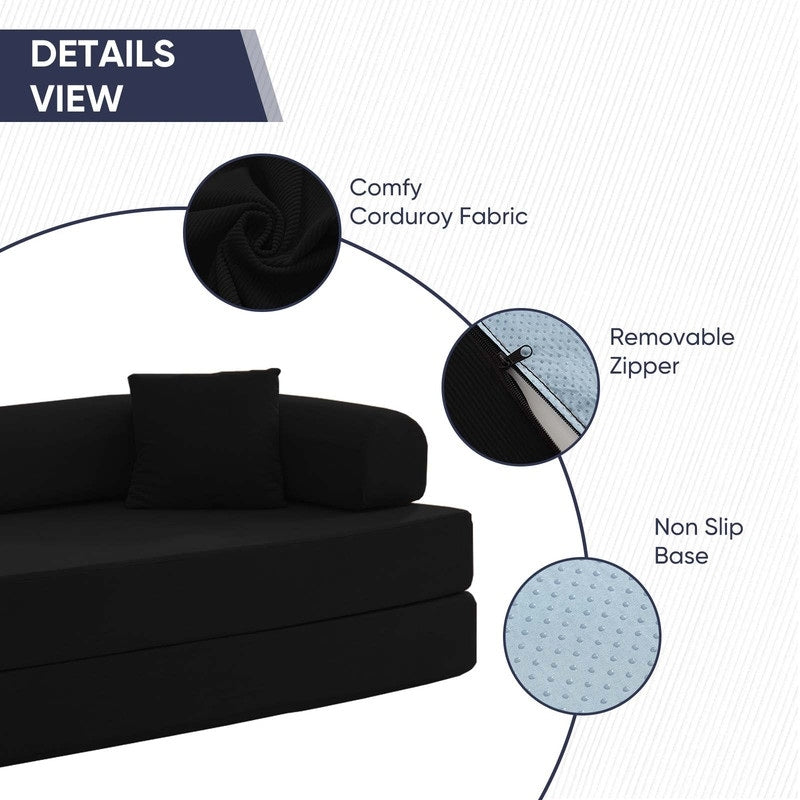 Mixoy Convertible Pull Out Sleeper Sofa Bed with Movable armrest,Folding Mattress Couch,Removable Washable Floor Sofa Bed