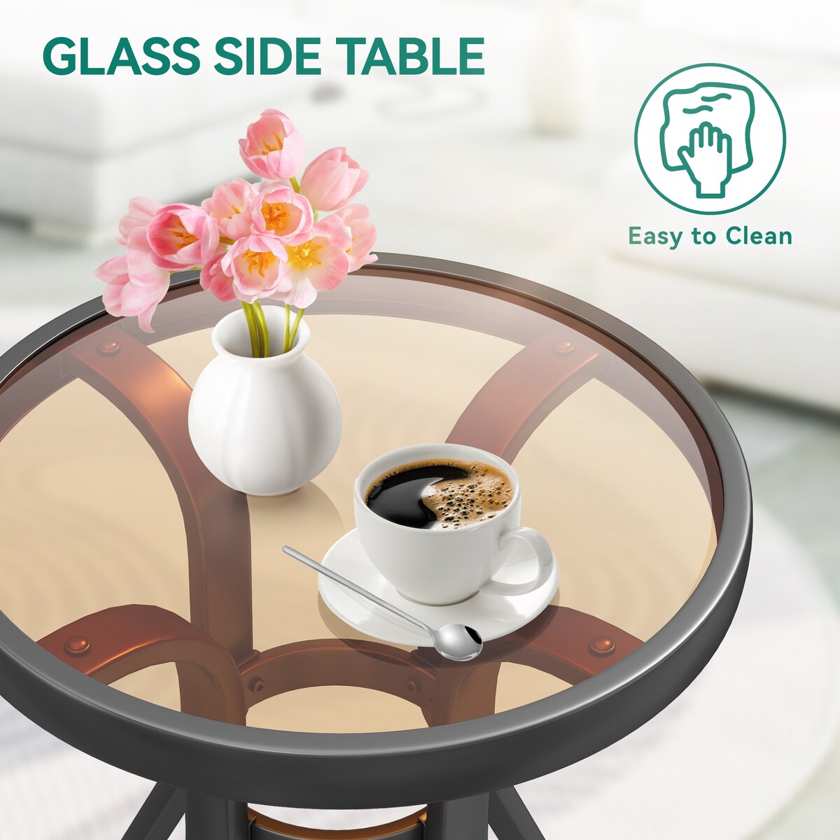 Moasis Red 3 PCs Patio Bistro Set Outdoor Furniture with Cushioned Seats - 3 Pcs