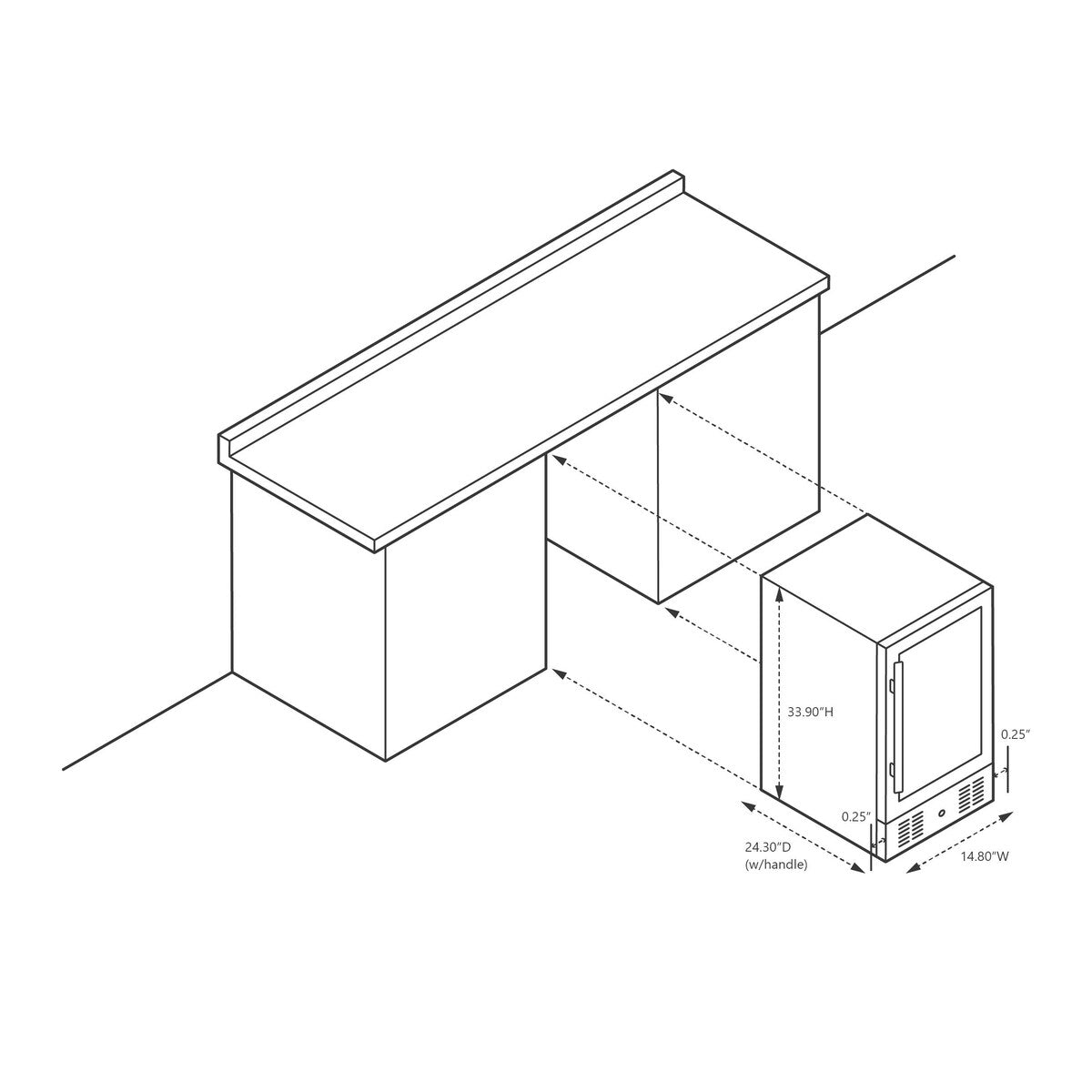 NewAir SplitShelf Built-In Wine & Beverage Cooler for 9-Bottle Wine & 48 Can Cellar Fridge Refrigerator in Stainless Steel