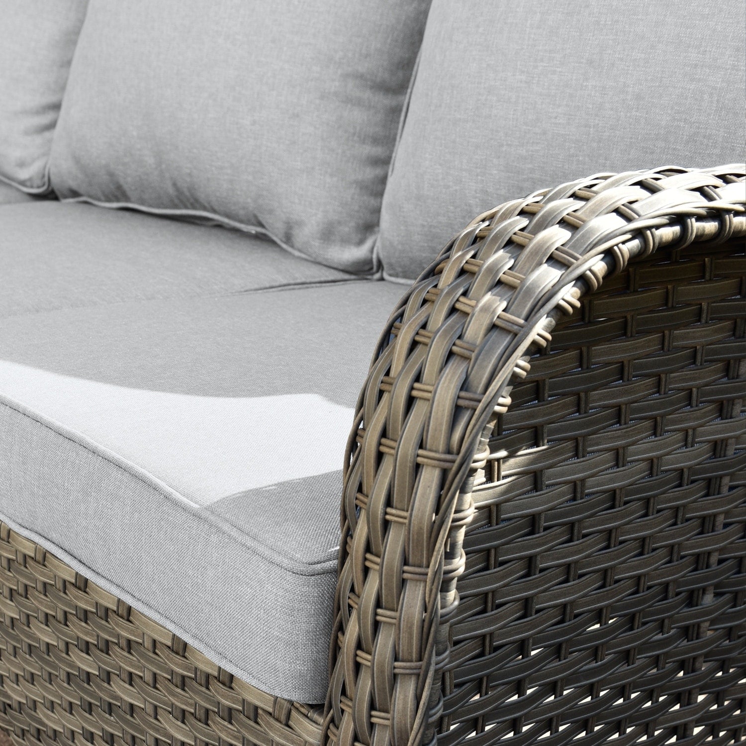 OVIOS 5-piece Patio Wicker High Back Conversation Set