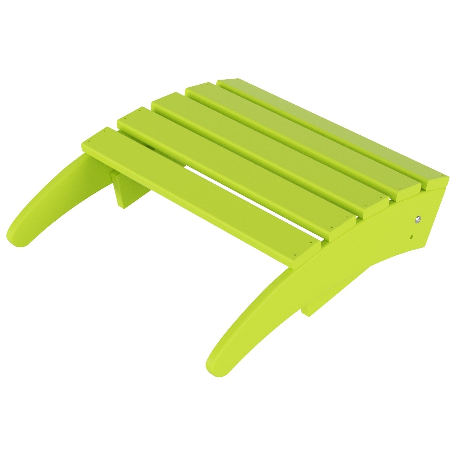 Polytrends Laguna Hdpe All Weather Outdoor Patio Foldable Adirondack Chair With Ottoman (2-Piece Set)