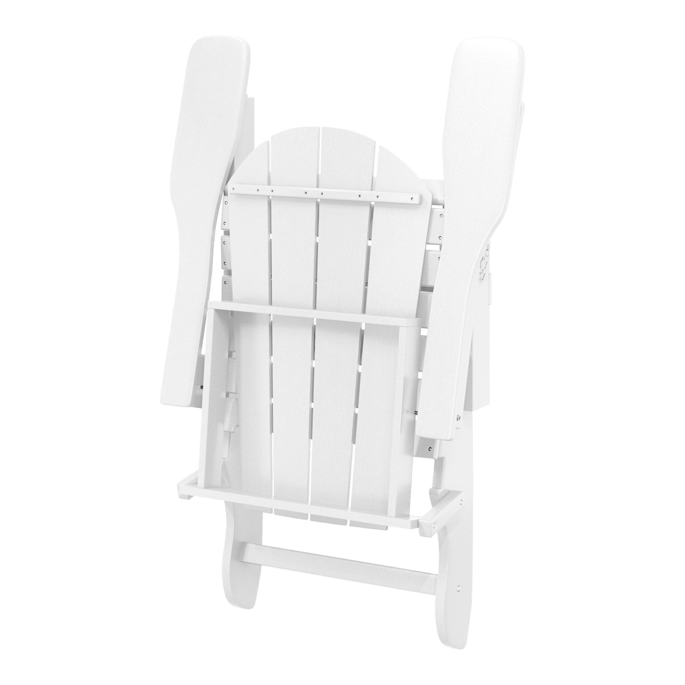 Polytrends Laguna Weather Resistant Outdoor Patio Folding Adirondack Chairs (Set of 4)