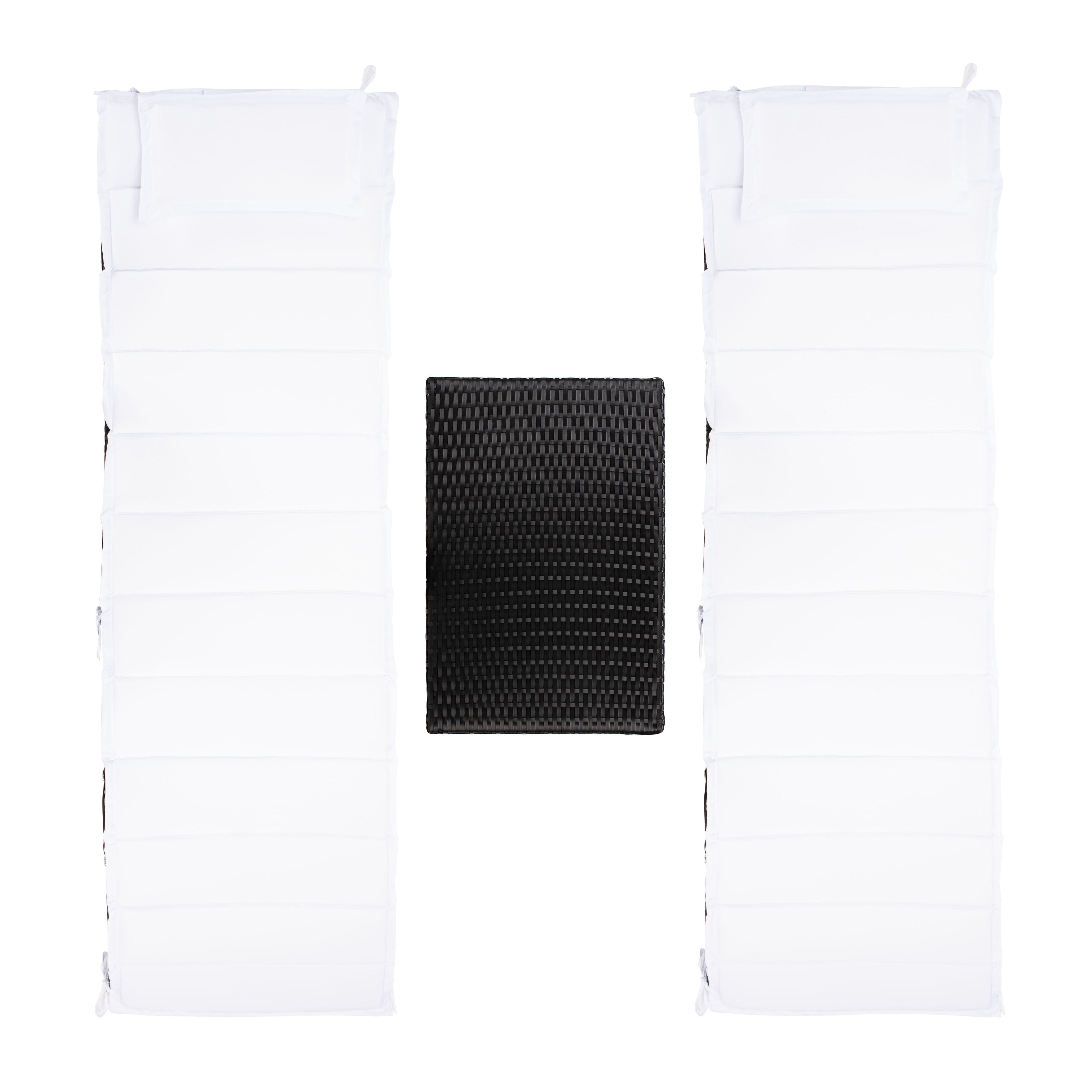 SAFAVIEH Outdoor Blaguna 3-Piece Sun Lounger Set - 83Wx20Dx24H