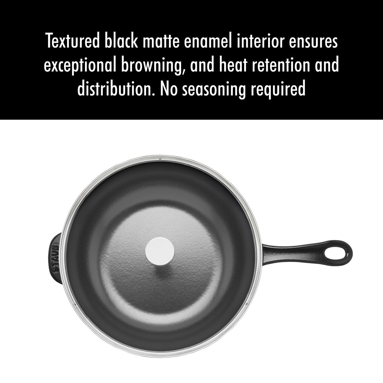 STAUB Cast Iron 2.9-qt Daily Pan with Glass Lid