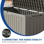 120-260 Gallons Large Resin Water Resistant Lockable Deck Box