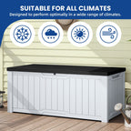 120-260 Gallons Large Resin Water Resistant Lockable Deck Box