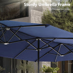 MAISON ARTS 13ft Double -Sided Patio Umbrella Extra Large with Crank