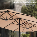 MAISON ARTS 13ft Double -Sided Patio Umbrella Extra Large with Crank