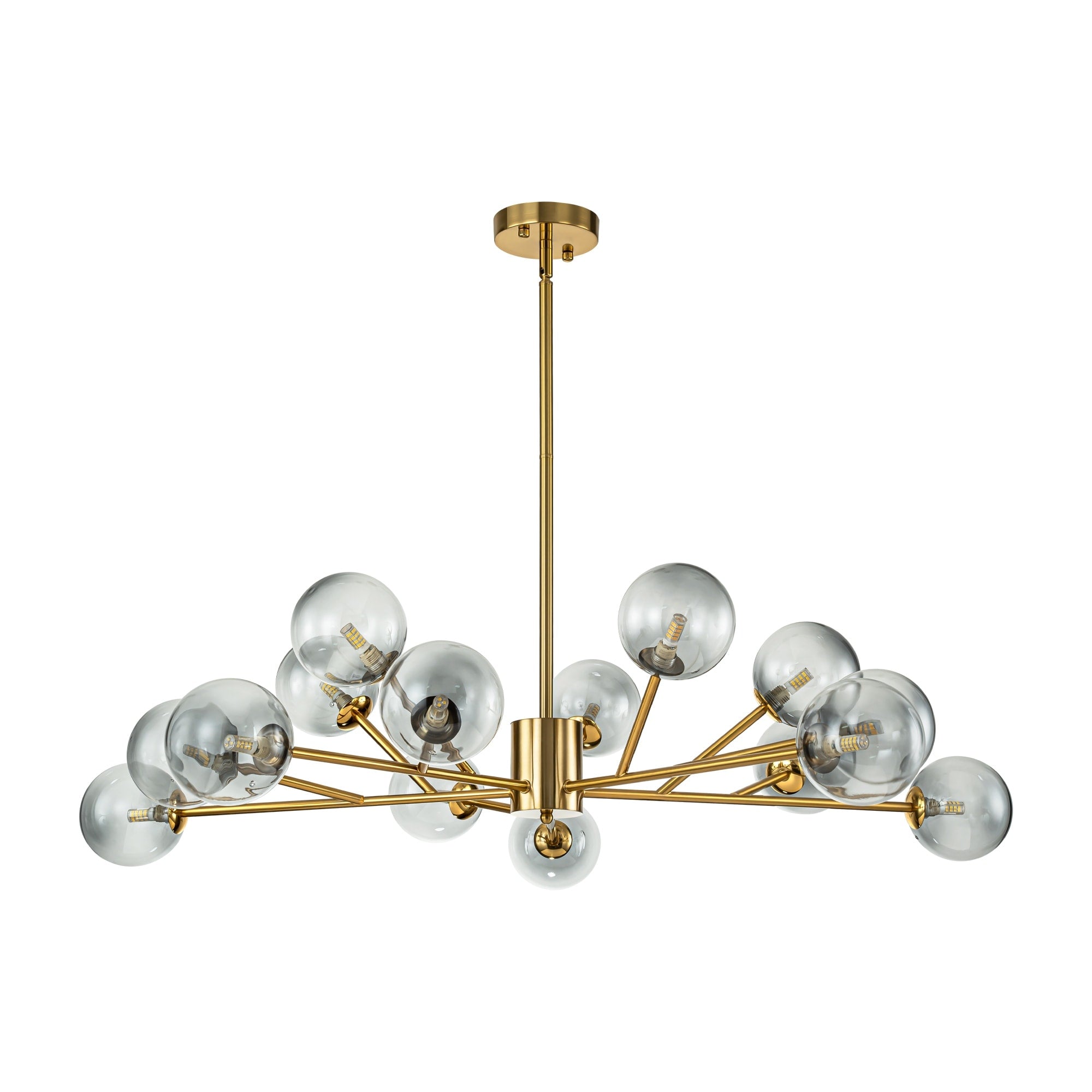 Modern Large Bubble Sputnik Chandelier in Black or Gold for Dining Room