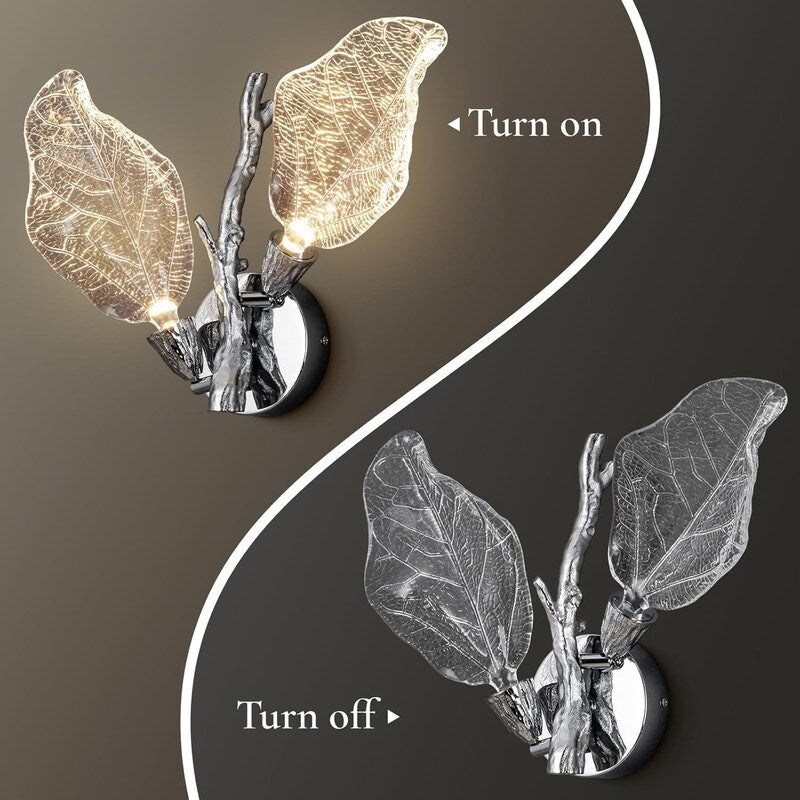 KAYLA 2-Light Bionic Leaf Wall Sconce