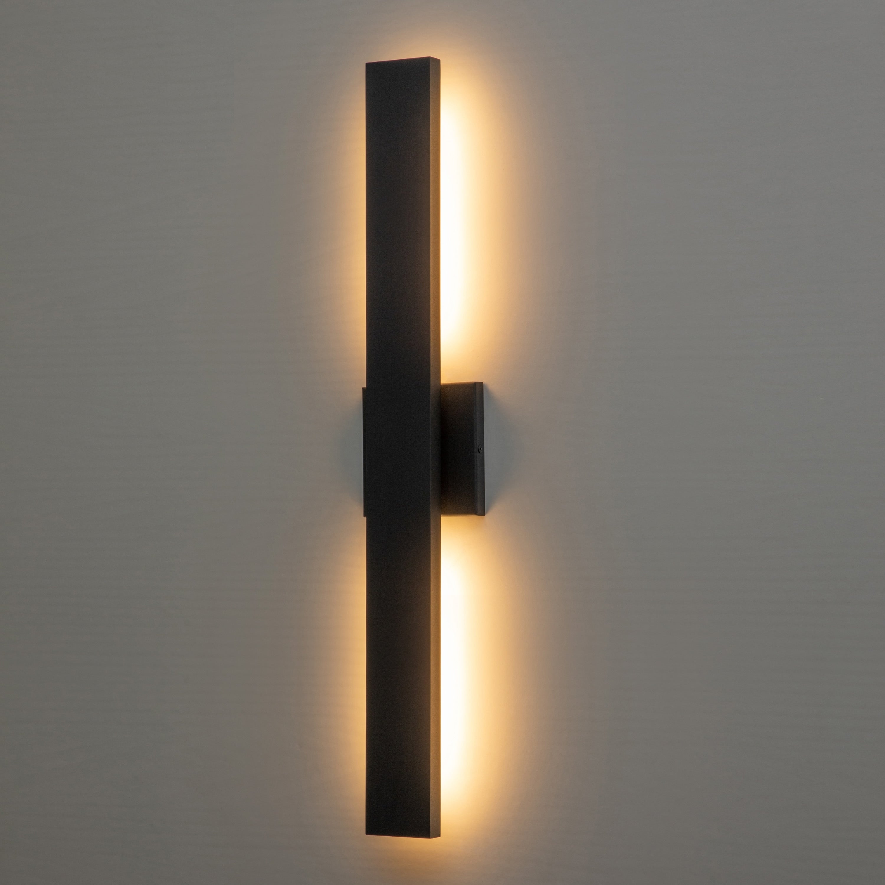 C Cattleya 2-Light Matte Black Aluminum LED Outdoor Wall Sconce