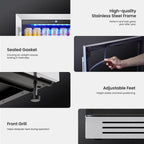 24 Inch Beverage Fridge 140 Can Beverage Refrigerator for Soda Wine Drinks - 24 inch