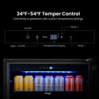 24 Inch Beverage Fridge 140 Can Beverage Refrigerator for Soda Wine Drinks - 24 inch