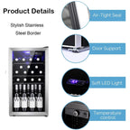 26 Bottle Wine Cooler/Cabinet Beverage Refigerator Mini Fridge - 17.52*19.29*31.18in