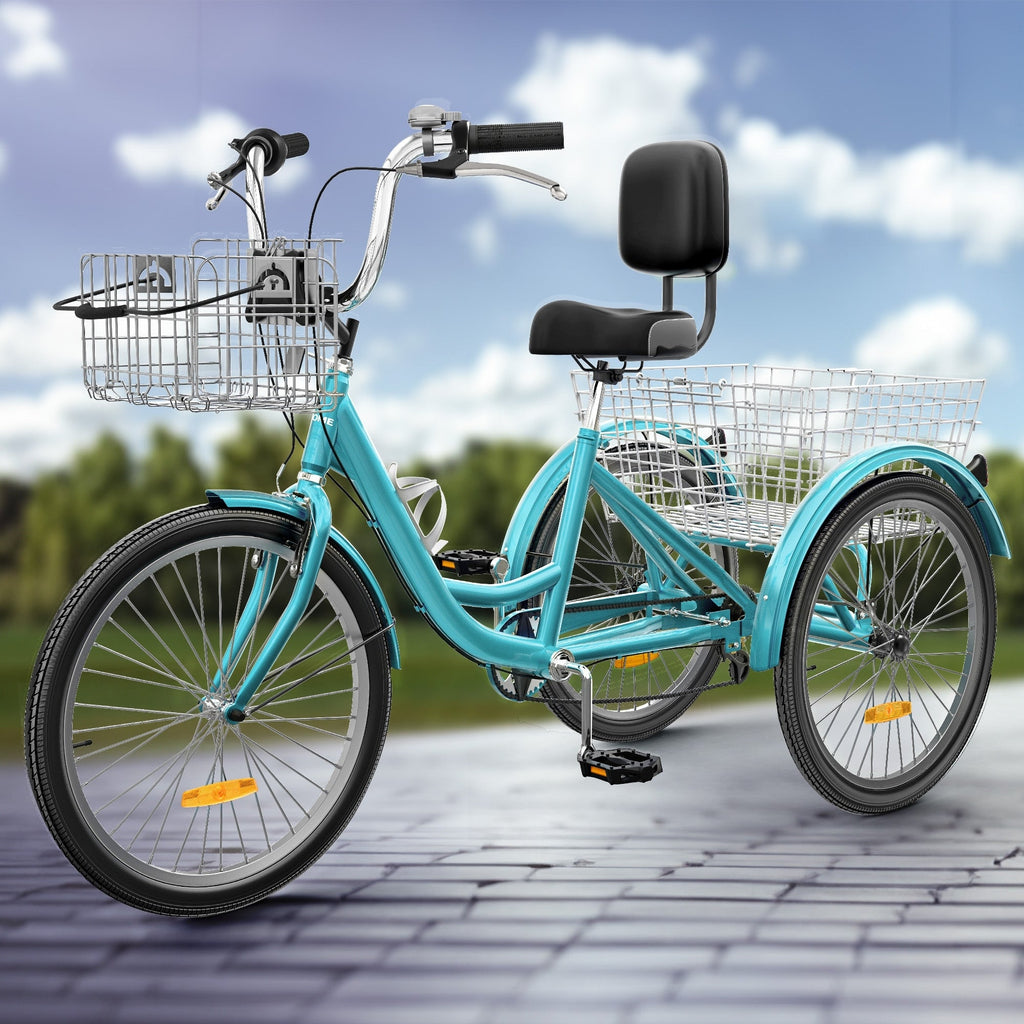 26 Adult Tricycle 3 Wheel Bikes 7 Speed Trike Bike
