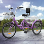 26 Adult Tricycle 3 Wheel Bikes 7 Speed Trike Bike
