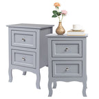 Country Style Two-Drawer Nightstand- Set of 2