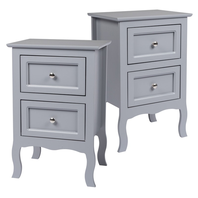 Country Style Two-Drawer Nightstand- Set of 2