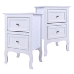 Country Style Two-Drawer Nightstand- Set of 2