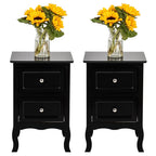 Country Style Two-Drawer Nightstand- Set of 2