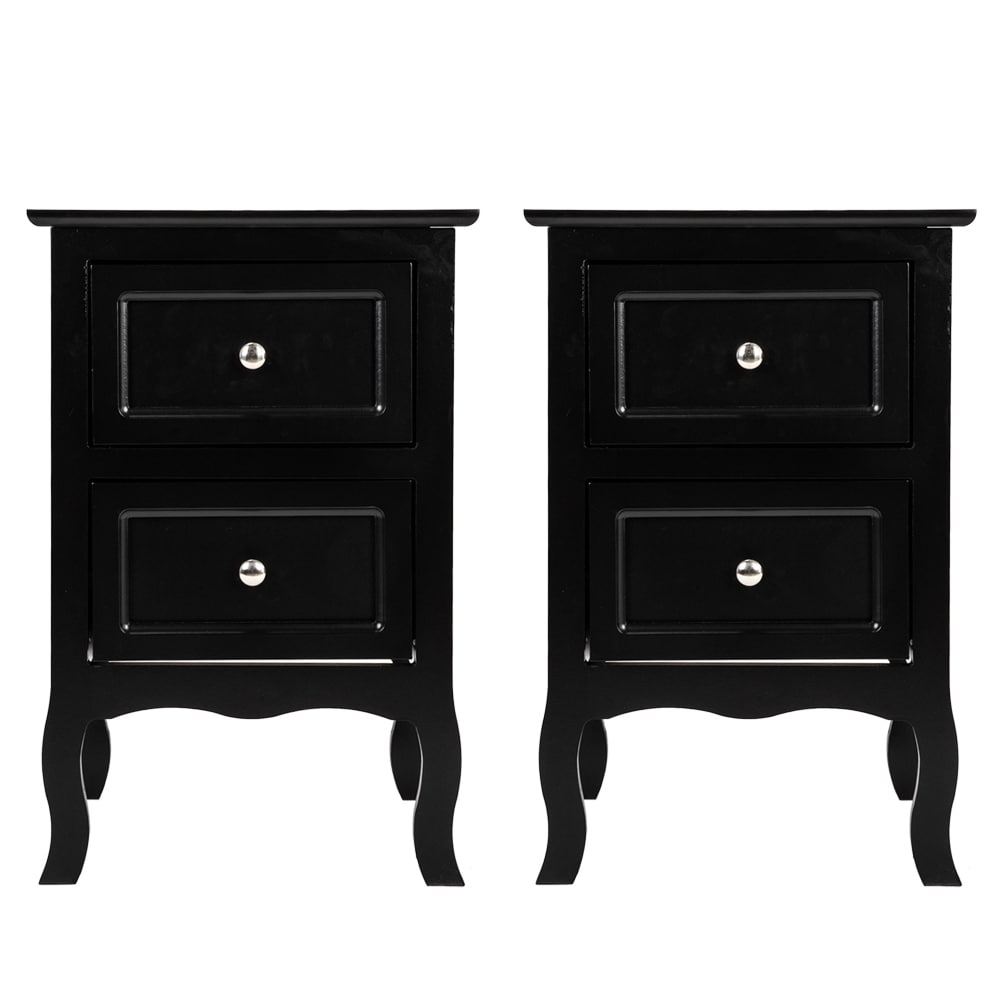 Country Style Two-Drawer Nightstand- Set of 2