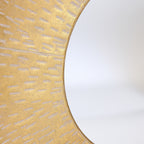 3-Piece Gold Metal Round Wall Mirror Set - 22.25 Diameter x 2.36 D