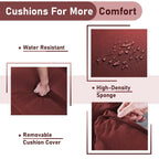 Gymojoy 3 Piece Outdoor Wicker Swivel Rocker with Cushion & Table