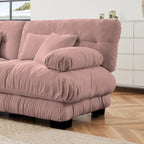 3-Seat Modular Sectional Sofa Deep Seat Couch L Shaped Cloud Couch with Convertible Ottoman for Living Room