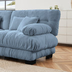 3-Seat Modular Sectional Sofa Deep Seat Couch L Shaped Cloud Couch with Convertible Ottoman for Living Room