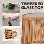 3 Piece Outdoor Wicker Conversation Bistro Set, All-Weather Rattan Furniture Patio Chairs Set with Cushions